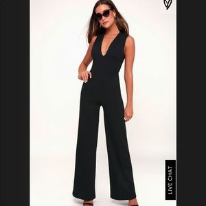 NWOT! Lulus Thinking Out Loud Backless Jumpsuit